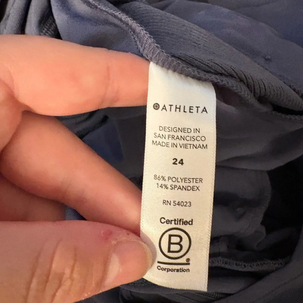 Athleta NWT Brooklyn Textured Jumpsuit Plus Size 24 Sleeveless Navy Blue Leopard - Picture 12 of 12